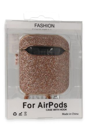 Airpods 2 (2.nesil) Spell Simli Kılıf - Rose Gold-(5796)