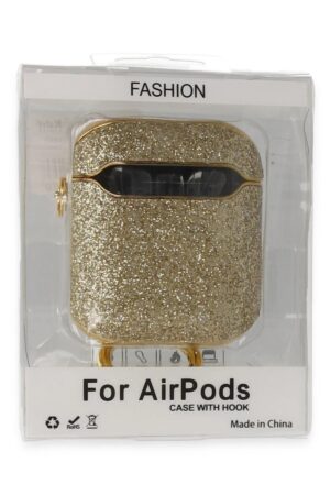 Airpods 2 (2.nesil) Spell Simli Kılıf - Gold-(5796)