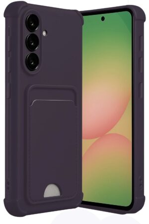 Samsung Galaxy A55 5G Kılıf Kelvin Kartvizitli Silikon - Derin Mor-(5796)