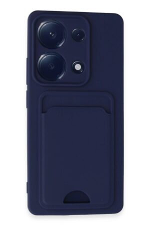 Xiaomi Redmi Note 13 Pro 4G Kılıf Kelvin Kartvizitli Silikon - Lacivert-(5796)