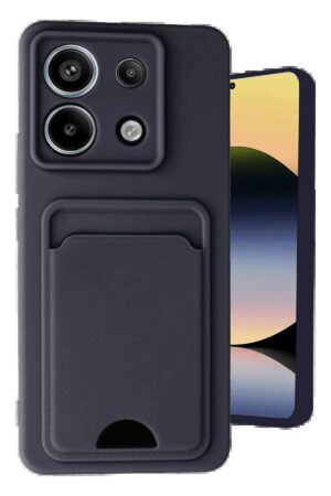 Xiaomi Redmi Note 13 Pro 5G Kılıf Kelvin Kartvizitli Silikon - Siyah-(5796)