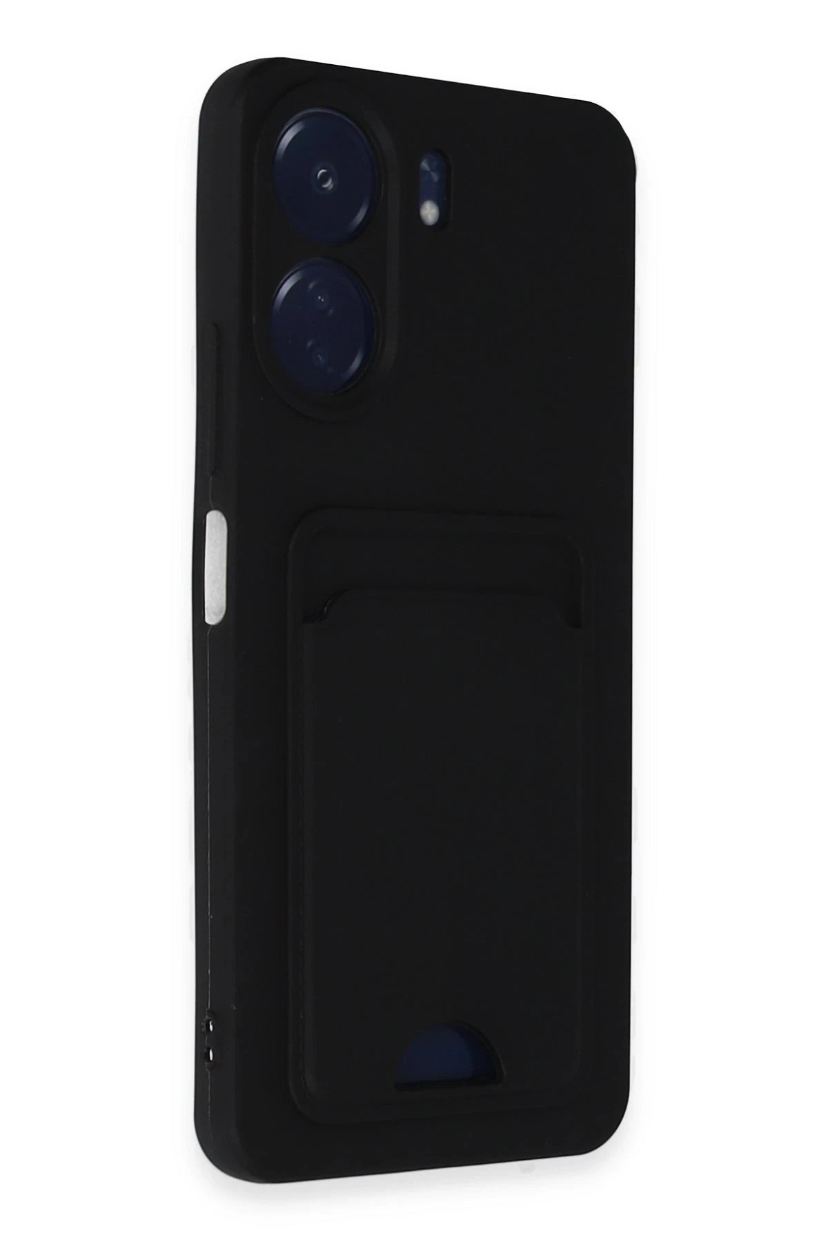 Xiaomi Redmi 13C Kılıf Kelvin Kartvizitli Silikon - Siyah-(5796) - Görsel 2