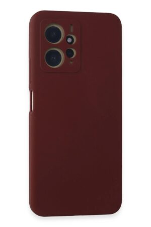 Xiaomi Redmi Note 12 4G Kılıf Nano içi Kadife Silikon - Bordo-(5796)