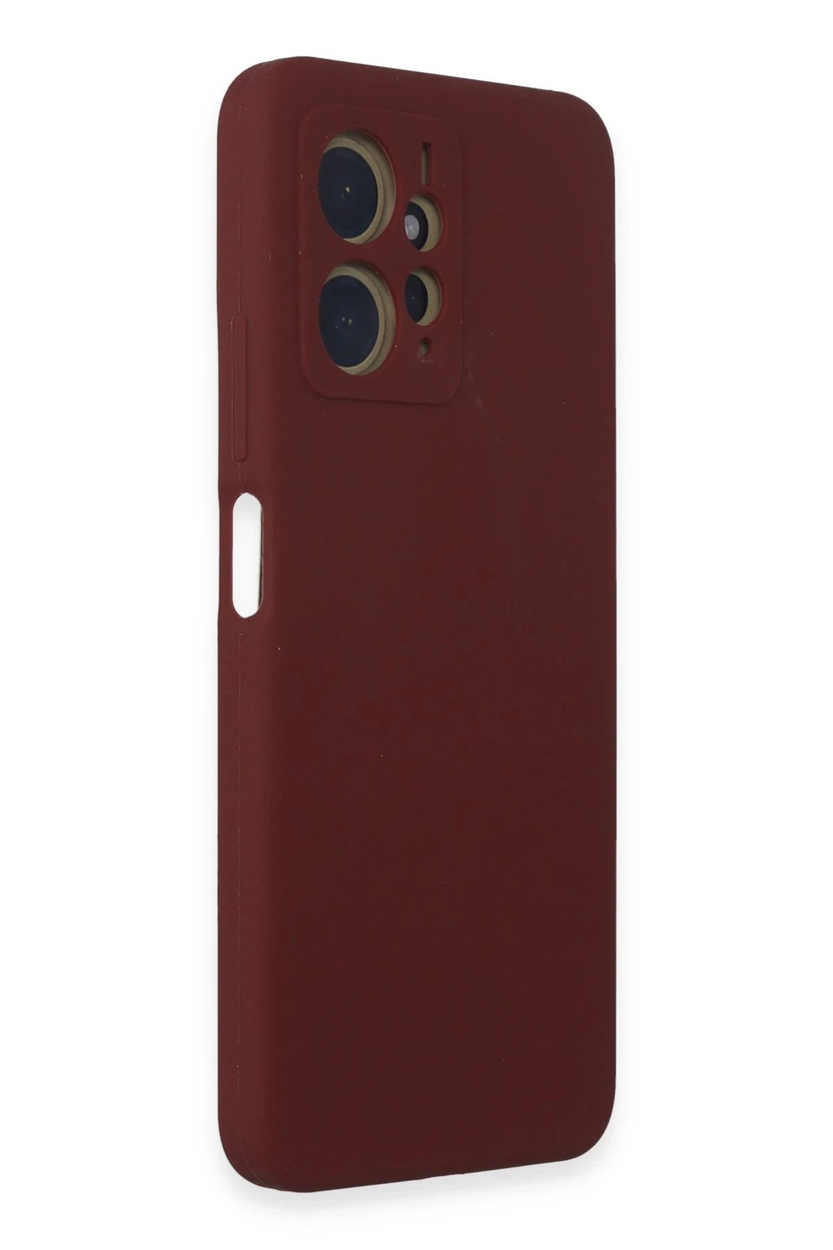 Xiaomi Redmi Note 12 4G Kılıf Nano içi Kadife Silikon - Bordo-(5796) - Görsel 2