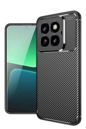 Xiaomi Mi 14T Pro Kılıf Auto Focus Karbon Kapak - Siyah-(5796)