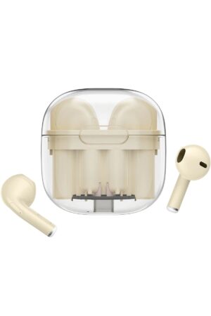 LS-09 Bluetooth 5.3 TWS Kablosuz Airpods Kulaklık - Krem-(5796)