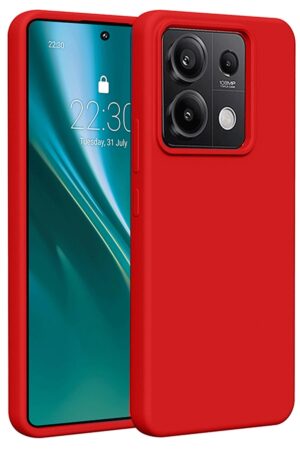 Xiaomi Redmi Note 13 Pro 5G Kılıf First Silikon - Kırmızı-(5796)
