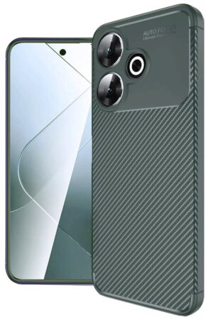 Xiaomi Redmi 13 4G Kılıf Auto Focus Karbon Kapak - Koyu Yeşil-(5796)