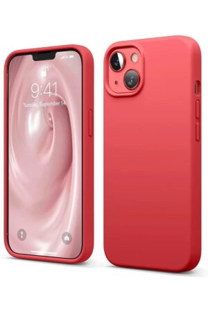 iPhone 14 Kılıf First Silikon - Kırmızı-(5796)