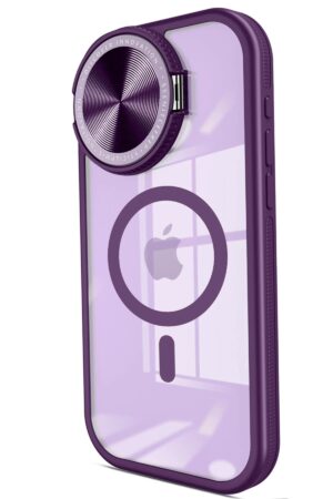 iPhone 14 Pro Max Kılıf Teleskop Lens Magsafe Silikon Kapak - Derin Mor-(5796)