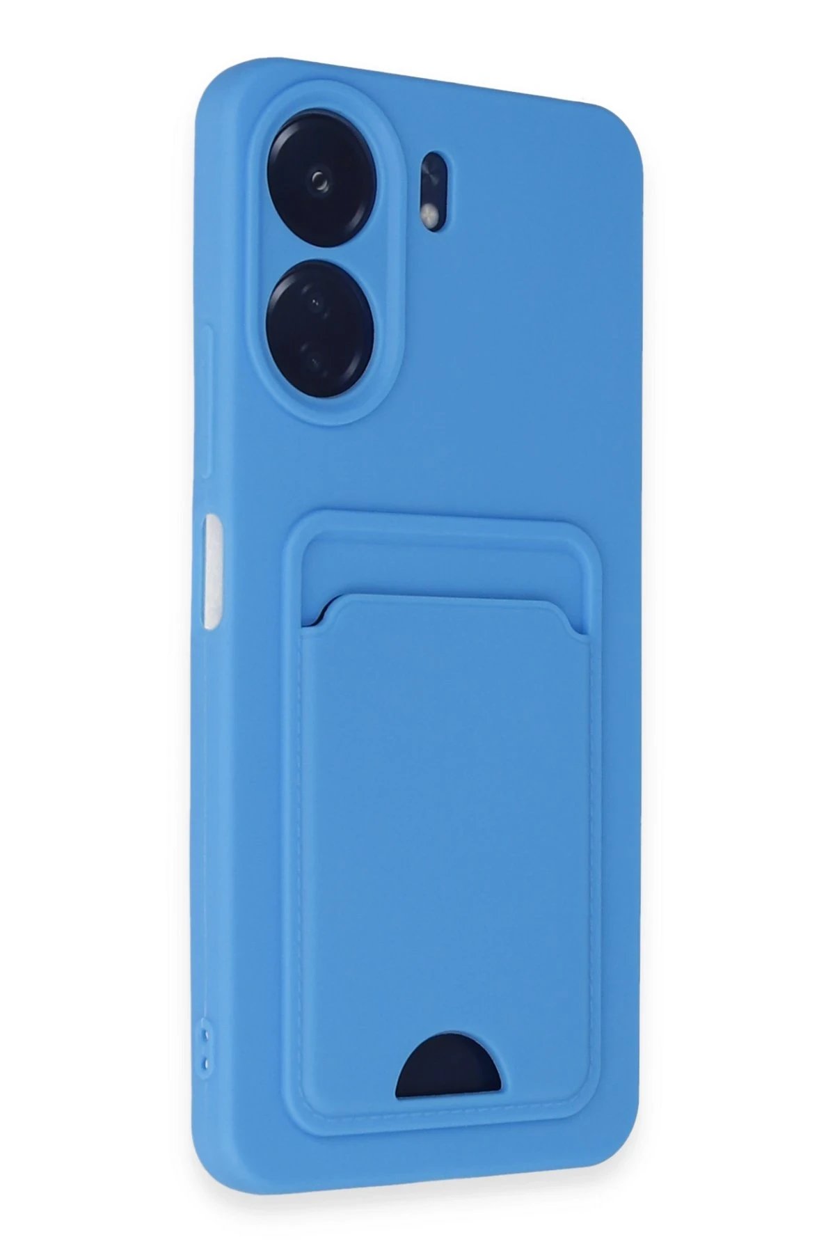 Xiaomi Redmi 13C Kılıf Kelvin Kartvizitli Silikon - Mavi-(5796) - Görsel 2