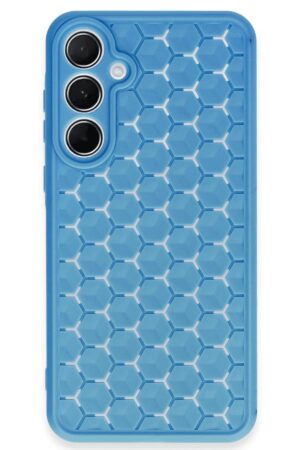 Samsung Galaxy A15 4G Kılıf Petek Silikon Kapak - Mavi-(5796)