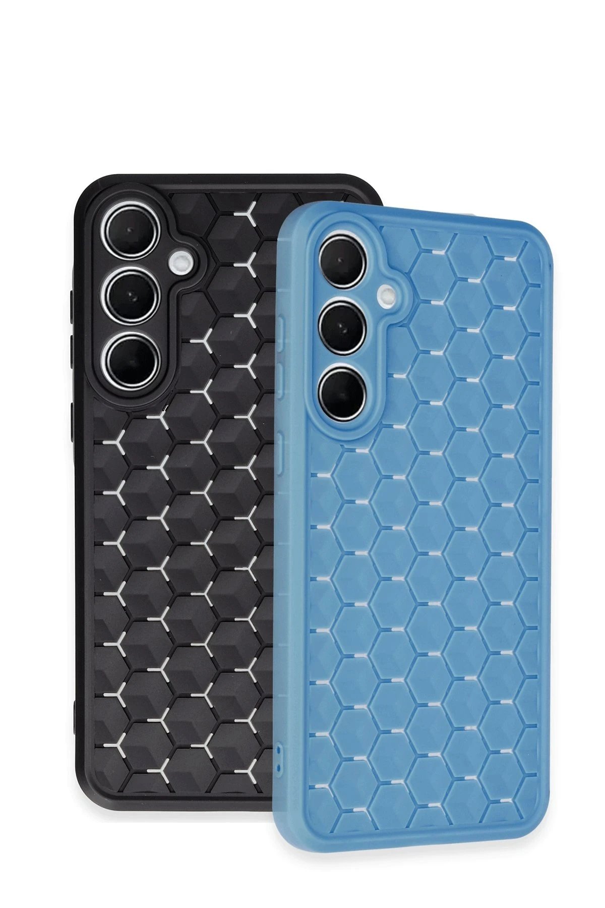 Samsung Galaxy A25 5G Kılıf Petek Silikon Kapak - Kırmızı-(5796) - Görsel 3