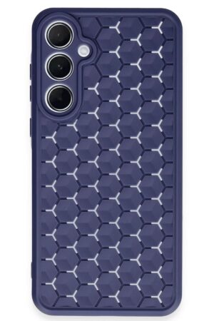 Samsung Galaxy A35 5G Kılıf Petek Silikon Kapak - Lacivert-(5796)