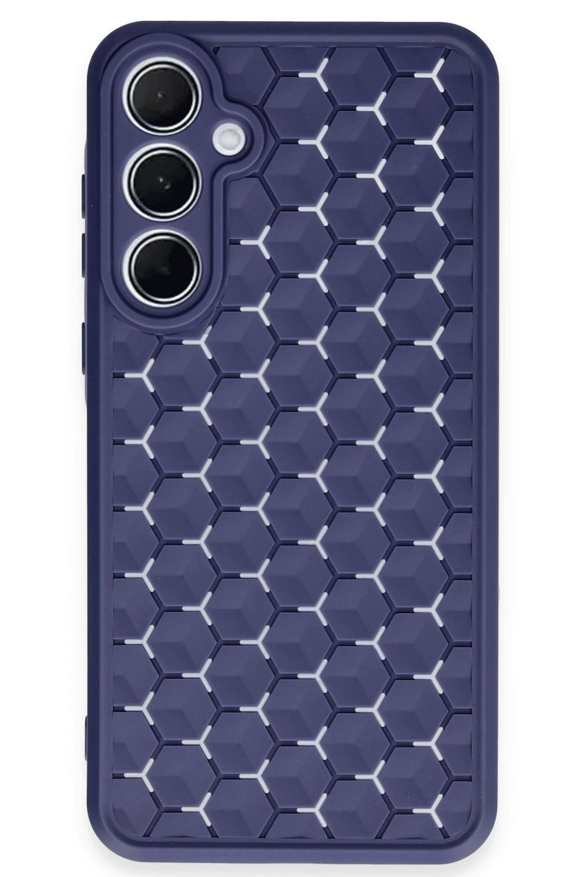 Samsung Galaxy A35 5G Kılıf Petek Silikon Kapak - Lacivert-(5796)