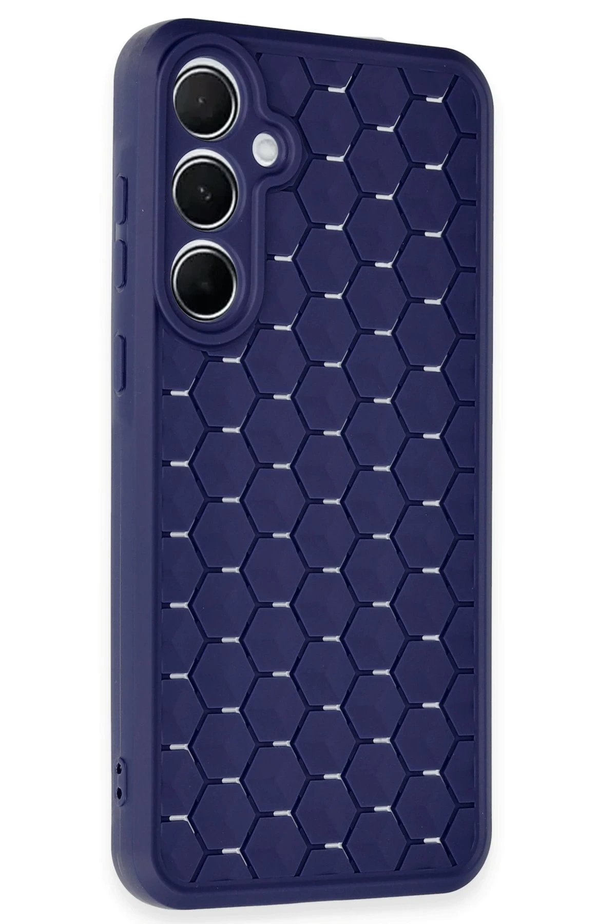 Samsung Galaxy A35 5G Kılıf Petek Silikon Kapak - Lacivert-(5796) - Görsel 2