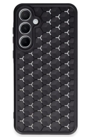 Samsung Galaxy A55 5G Kılıf Petek Silikon Kapak - Siyah-(5796)