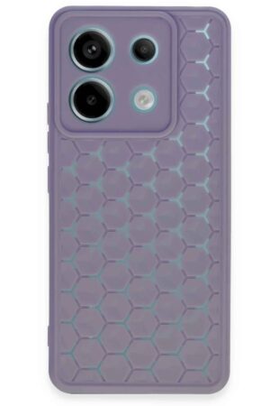 Xiaomi Redmi Note 13 Pro 5G Kılıf Petek Silikon Kapak - Lila-(5796)