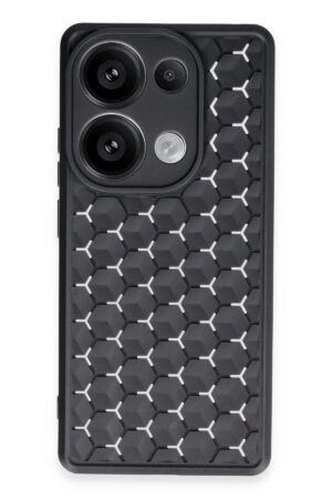 Xiaomi Redmi Note 13 Pro 4G Kılıf Petek Silikon Kapak - Siyah-(5796)