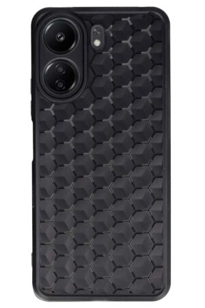 Xiaomi Redmi 13C Kılıf Petek Silikon Kapak - Siyah-(5796)