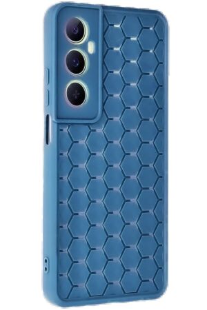 Realme C65 Kılıf Petek Silikon Kapak - Mavi-(5796)