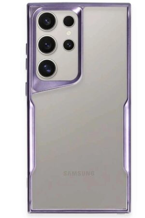 Samsung Galaxy S23 Ultra Kılıf Boyi Silikon Kapak - Derin Mor-(5796)