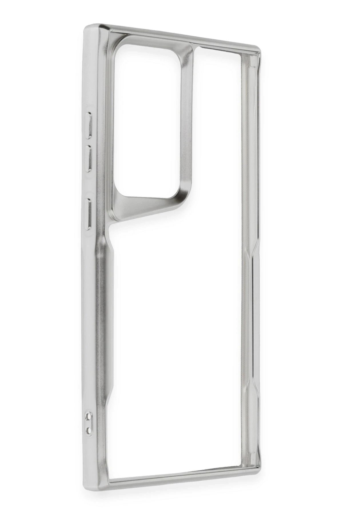 Samsung Galaxy S24 Ultra Kılıf Boyi Silikon Kapak - Gümüş-(5796) - Görsel 2