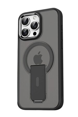 iPhone 15 Pro Tork Magsafe Standlı Kapak - Siyah-(5796)