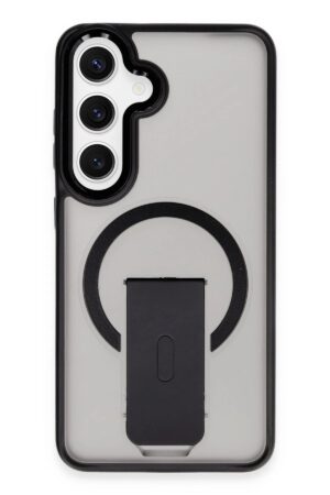 Samsung Galaxy S24 Tork Magsafe Standlı Kapak - Siyah-(5796)