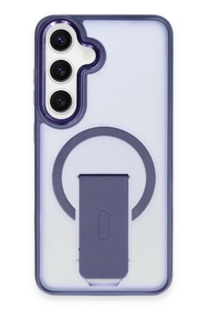 Samsung Galaxy S24 Tork Magsafe Standlı Kapak - Lacivert-(5796)