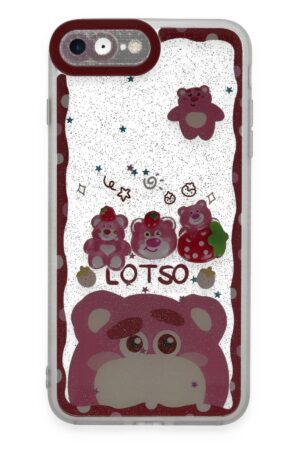 iPhone 7 Kılıf Sweet Desenli Silikon Kapak - Pembe-(5796)