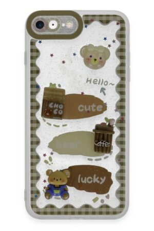 iPhone 7 Kılıf Sweet Desenli Silikon Kapak - Şeffaf-(5796)