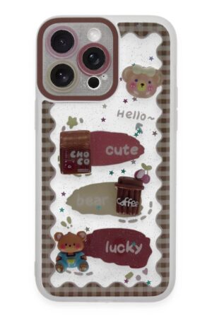 iPhone 14 Pro Max Kılıf Sweet Desenli Silikon Kapak - Şeffaf-(5796)