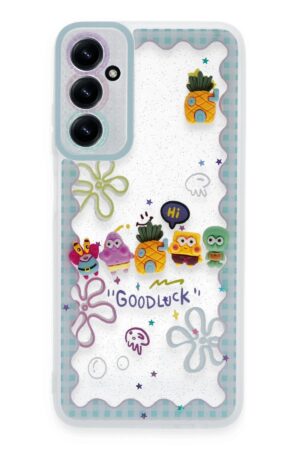 Samsung Galaxy A05S Kılıf Sweet Desenli Silikon Kapak - Açık Mavi-(5796)