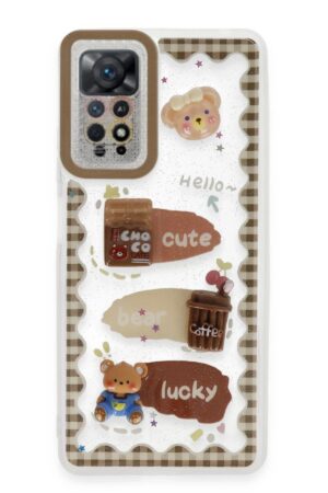 Xiaomi Redmi Note 11 Kılıf Sweet Desenli Silikon Kapak - Şeffaf-(5796)