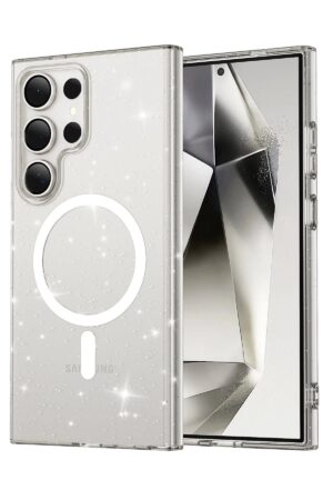 Samsung Galaxy S23 Ultra Kılıf Glow Magsafe Kapak - Şeffaf-(5796)