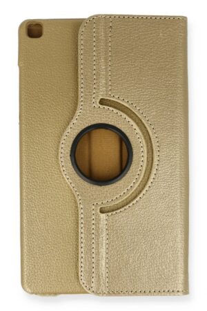 Samsung Galaxy Tab A9 Kılıf 360 Tablet Deri Kılıf - Gold-(5796)