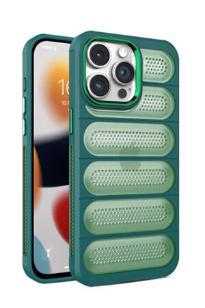 iPhone 14 Pro Max Kılıf Airmax Silikon Kapak - Koyu Yeşil-(5796)