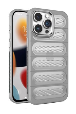 iPhone 15 Pro Max Kılıf Airmax Silikon Kapak - Titan Gri-(5796)