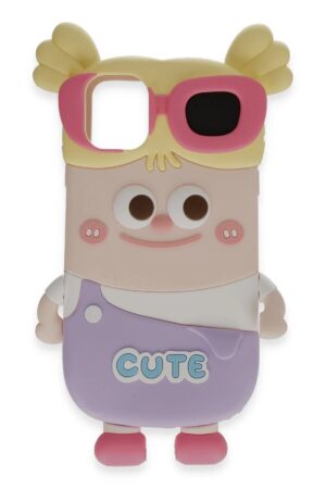 iPhone 15 Pro Kılıf Poky Karakter Silikon Kapak - Desen 8-(5796)