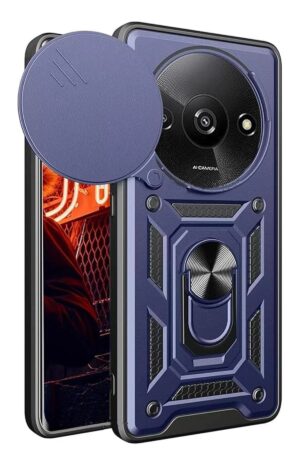 Xiaomi Redmi A3 4G Kılıf Pars Lens Yüzüklü Silikon - Lacivert-(5796)