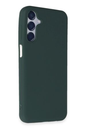 Samsung Galaxy M15 Kılıf First Silikon - Koyu Yeşil-(5796)