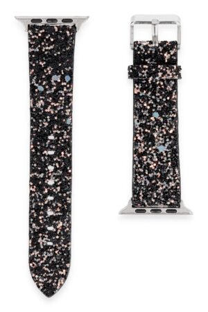 Apple Watch 38mm Starry Taşlı Kordon - Siyah-(5796)