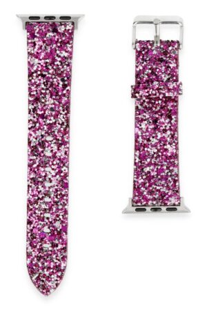 Apple Watch 38mm Starry Taşlı Kordon - Derin Mor-(5796)