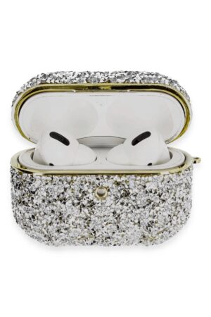 Airpods Pro 2 (2.nesil) Luz Taşlı Kılıf - Mavi-(5796)