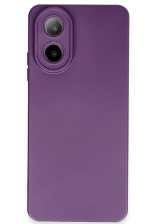 Oppo A38 Kılıf Nano içi Kadife Silikon - Mor-(5796)