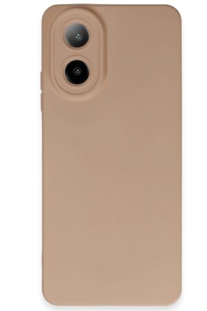 Oppo A38 Kılıf Nano içi Kadife Silikon - Pudra-(5796)