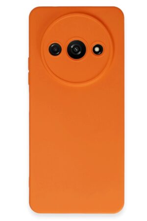 Xiaomi Redmi A3 4G Kılıf Nano içi Kadife Silikon - Turuncu-(5796)
