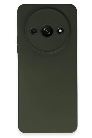 Xiaomi Redmi A3 4G Kılıf Nano içi Kadife Silikon - Koyu Yeşil-(5796)