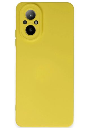Realme 12 Lite Kılıf Nano içi Kadife Silikon - Sarı-(5796)